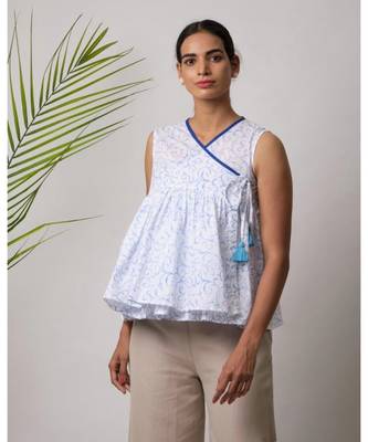 White printed Eric Ctton Top 3