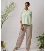 White printed Isidora Cotton Top