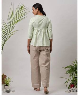 White printed Isidora Cotton Top 4