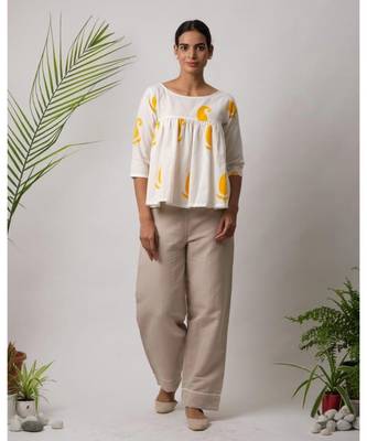 White printed Ashley Cotton Top 3