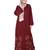 Modest Forever  Wine embroidered satin dubai style abaya