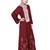 Modest Forever  Wine embroidered satin dubai style abaya