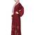 Modest Forever  Wine embroidered satin dubai style abaya