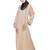 Modest Forever  Beige embroidered satin dubai style abaya