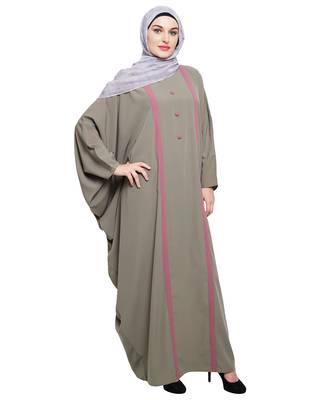 Modest Forever  Sea-green embroidered nida irani kaftan abaya 3