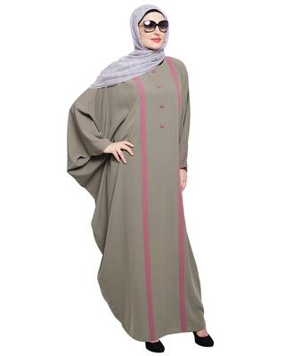 Modest Forever  Sea-green embroidered nida irani kaftan abaya 5