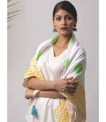 White printed Old Spot Cotton Scarf