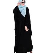 Modest Forever  Black embroidered nida irani kaftan abaya