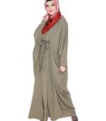 Modest Forever  Sea-green embroidered nida irani kaftan abaya