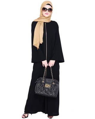 Modest Forever  Black embroidered nida abaya 1