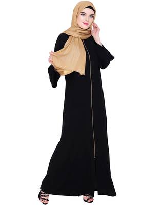 Modest Forever  Black embroidered nida abaya 4