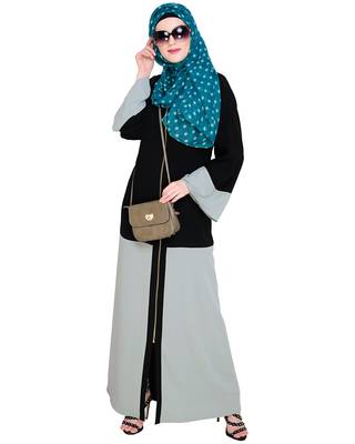 Black embroidered nida abaya 1