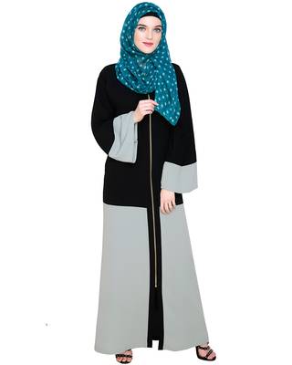 Black embroidered nida abaya 3