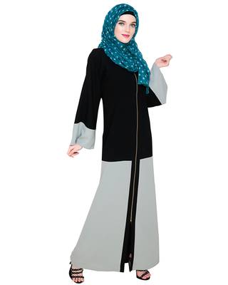 Black embroidered nida abaya 4