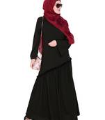 Modest Forever  Olive embroidered nida abaya