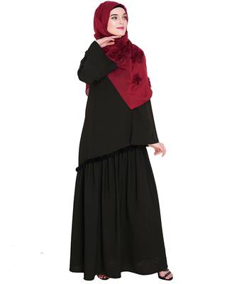 Modest Forever  Olive embroidered nida abaya 4