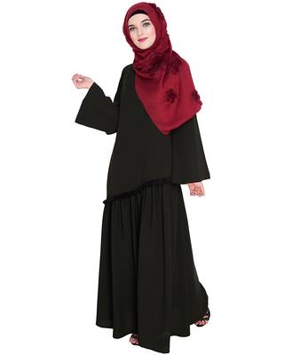 Modest Forever  Olive embroidered nida abaya 5