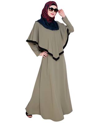 Modest Forever  Sea-green embroidered nida abaya 4