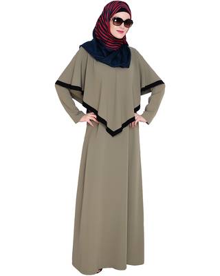 Modest Forever  Sea-green embroidered nida abaya 5