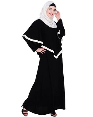 Modest Forever  Black embroidered nida abaya 2