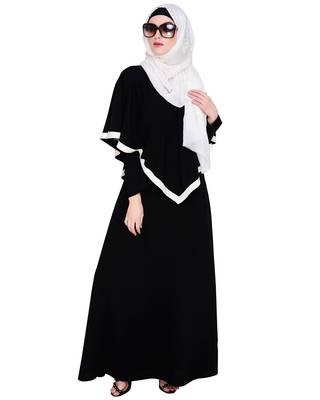 Modest Forever  Black embroidered nida abaya 3