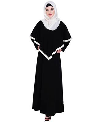 Modest Forever  Black embroidered nida abaya 5