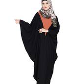 Modest Forever  Black embroidered nida irani kaftan abaya