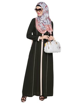 Modest Forever  Olive embroidered nida abaya 4