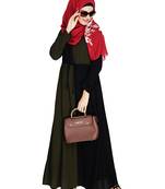 Modest Forever  Olive embroidered nida abaya