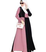 Modest Forever  Onion-pink embroidered nida abaya