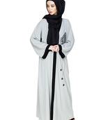 Modest Forever  Sea-green embroidered nida dubai style abaya