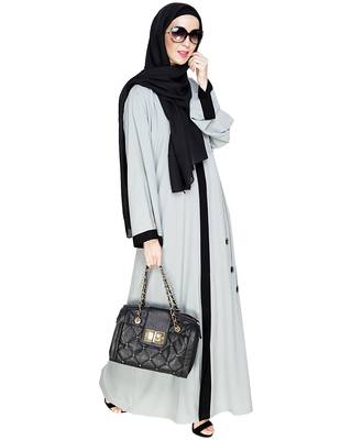 Modest Forever  Sea-green embroidered nida dubai style abaya 2