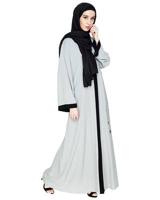 Modest Forever  Sea-green embroidered nida dubai style abaya 4