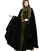 Modest Forever  Black embroidered nida irani kaftan abaya
