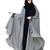 Grey embroidered nida irani kaftan abaya
