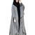Grey embroidered nida irani kaftan abaya