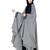 Grey embroidered nida irani kaftan abaya