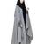 Grey embroidered nida irani kaftan abaya