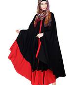 Modest Forever  Black embroidered nida irani kaftan abaya