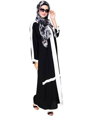 Modest Forever  Black embroidered nida dubai style abaya 2