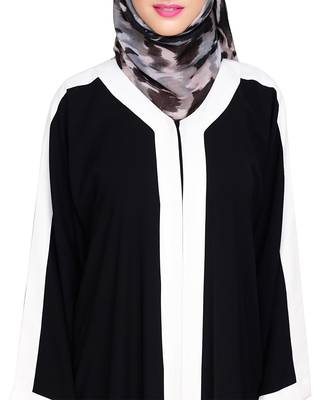 Modest Forever  Black embroidered nida dubai style abaya 5