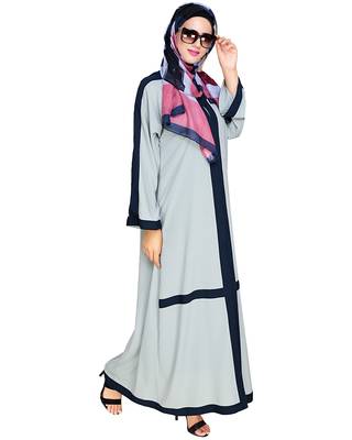 Modest Forever  Sea-green embroidered nida dubai style abaya 4
