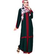 Modest Forever  Green embroidered nida dubai style abaya