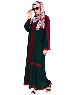Modest Forever  Green embroidered nida dubai style abaya 3