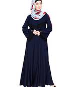 Modest Forever  Blue embroidered nida abaya