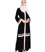 Modest Forever  Black embroidered nida abaya