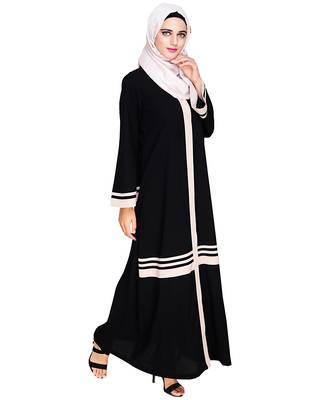 Modest Forever  Black embroidered nida abaya 2