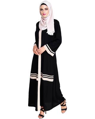 Modest Forever  Black embroidered nida abaya 3