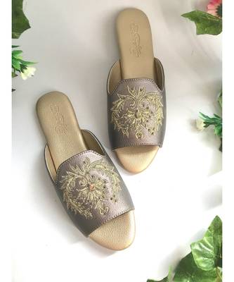 Damask Loafers Gun Metal 1
