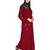 Modest Forever  Wine embroidered nida abaya